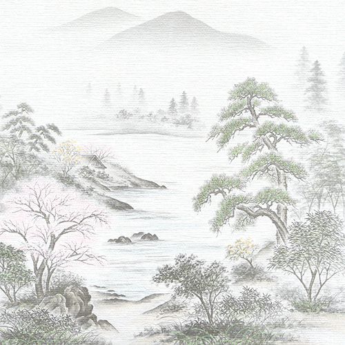 襖紙｜新鳥の子襖紙 山水第25集｜No.210｜ルノン株式会社